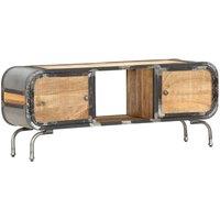 Berkfield Home TV Cabinet 110x30x42 cm Solid Wood Mango in Brown | Size: 110 x 30 x 42 cm