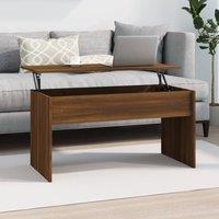 Berkfield Home Coffee Table Brown Oak 102x50.5x52.5 cm Engineered Wood