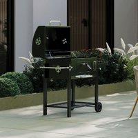 Charles Bentley American Large Portable Grill Charcoal BBQ 60x 45cm Cooking Area in Black | Size: 60x 45 cm
