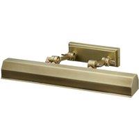 Netlighting Chawton 2 Light Medium Picture Wall Light Brass E14 in Yellow