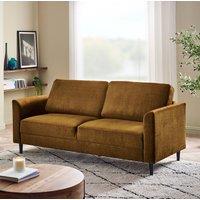 FurnitureboxUK Logan Fabric 3 Seater Sofa in Orange
