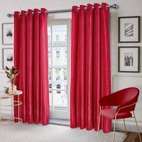 New Edge Blinds Wave Woven Jacquard Curtains in Navy in Red | Size: 228 cm width x 183 cm drop