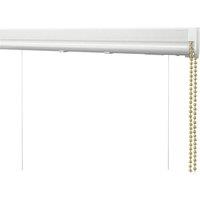 New Edge Blinds Deluxe PVC Cassette Roman Blind Kit with Brass Chain (250cm Drop) in White | Size: 100 cm