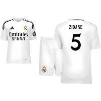 Real Madrid Junior 2024 - 2025 Home Youth Kit - Zidane 5 in White | Size: 15-16 Years