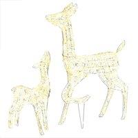Berkfield Home Acrylic Reindeer Family Christmas Decoration 160 LED Warm White