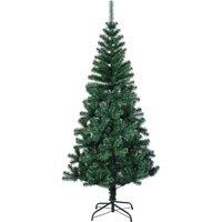 Berkfield Home Artificial Christmas Tree with Iridescent Tips Green 120 cm PVC