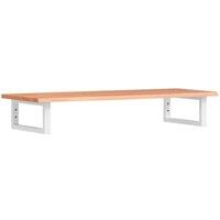 Berkfield Home Basin Shelf Wall Mounted Steel & Solid Wood Oak in Brown
