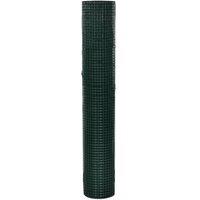 Berkfield Home Chicken Wire Fence Galvanised with PVC Coating 25x1 m Green