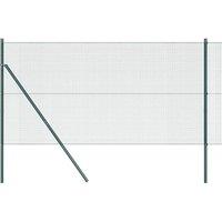 Berkfield Home Fence Post Set Set of 2 Green Metal 10 x 1 m Durable