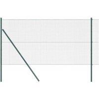 Berkfield Home Fence Post Set Set of 2 Green Steel, PVC 10 x 1 m Sturdy