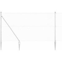 Berkfield Home Fence Post Set Set of 2 Galvanised steel 10 x 1.5 m Durable in Silver