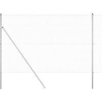 Berkfield Home Fence Post Set Set of 2 Galvanised steel 10 x 1.5 m Durable in Silver