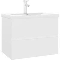 Berkfield Home Sink Cabinet with Built-in Basin White Engineered Wood