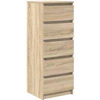 Berkfield Home Sideboard with Drawers Sonoma Oak 37.5x35x99 cm Engineered Wood in Light Brown
