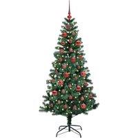 Berkfield Home Elegant Artificial Pre-lit Christmas Tree Green 150 cm PVC & Metal