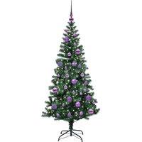 Berkfield Home Elegant Artificial Pre-lit Christmas Tree Green 150 cm PVC & Metal