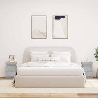 Berkfield Home Beautiful Bedside Cabinets with LED Lights 2 pcs Concrete Grey 35