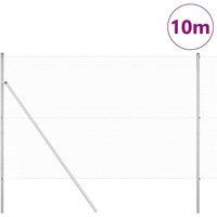 Berkfield Home Modern Fence Post Set Set of 2 Galvanised steel in Silver