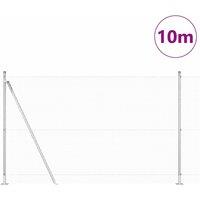 Berkfield Home Modern Fence Post Set Set of 2 Galvanised steel 10 x 1.5 m Durable in Silver