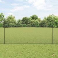 Berkfield Home Chicken Wire Fence Set Set of 2 Grey Galvanised steel Medium
