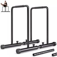 Nordara Parallel Dip Bars Parallettes for Home Gym Calisthenics Workout in Black
