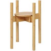 Nordara Levede Bamboo Adjustable Plant Display Stand for Indoor/Outdoor in Natural