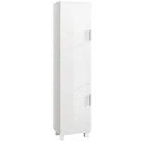 EONLION Tall Storage Cabinet with Double Doors & Adjustable Shelves in White