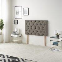 Somnior Premier Tweed Fabric 32 Upholstered Divan Bed Headboard in Brown | Size: Super King