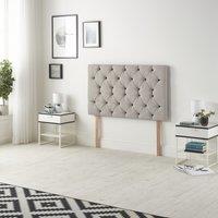Somnior Premier Plush Velvet 32 Upholstered Divan Bed Headboard in Silver | Size: Single