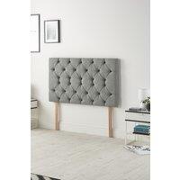 Somnior Premier Tweed Fabric 32 Upholstered Divan Bed Headboard in Grey | Size: Small Double