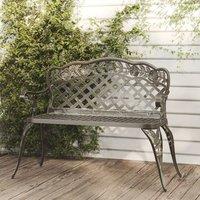 Berkfield Home Garden Bench 108 cm Cast Aluminium Green