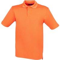 Henbury Men's Coolplus Pique Polo Shirt in Burnt Orange | Size: Small