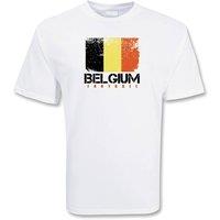 Belgium Men's Football T-Shirt in White | Size: XL