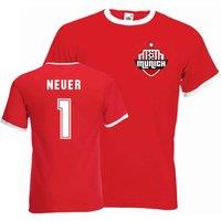 Bayern Munich Men's Mens Manuel Neuer Ringer Tee in Red | Size: XL