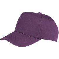 Result Men's Core Boston 5 Panel Printers Baseball Cap Pack of 2 in Purple
