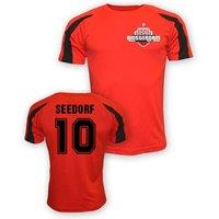 Netherlands Men's Mens Clarence Seedorf Ajax Sports Training Jersey in Red | Size: XL