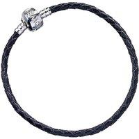 Harry Potter Men's Leather Charm Bracelet in Black | Size: XS
