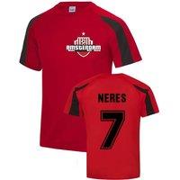 AFC Ajax Men's Mens David Neres Ajax Sports Training Jersey in Red | Size: Large