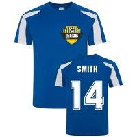 Leeds United FC Men's Mens Alan Smith Leeds Sports Training Jersey in Blue | Size: Large