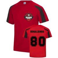 AC Milan Men's Mens Ronaldinho Milan Sport Training Jersey in Red | Size: Small