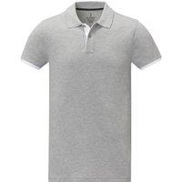 Elevate Men's Morgan Short-Sleeved Polo Shirt in Grey | Size: Small