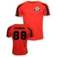 AS Roma Men's Mens Seydou Doumbia Roma Sports Training Jersey in Red | Size: 2XL
