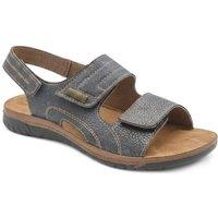 Pavers Men's Touch Fasten Casual Sandals with Flat Heels in Blue | Size: 11