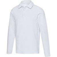 Elevate Men's Apollo Long-Sleeved Polo Shirt in White | Size: XS