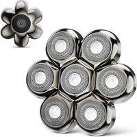 Nordara 7D Electric Shaver Replacement Heads for Men's Rotary Razors in Silver
