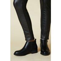 Dorothy Perkins Women's Maddy Side Zip Flat Ankle Boots in Black | Size: 4