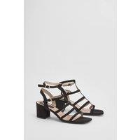 Dorothy Perkins Women's Ynes Faux Suede Block Heeled Open Toe Strappy Sandals in Black | Size: 6