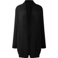 MODISHION Women's Long-Sleeve Knitted Open-Front Cardigan Sweater in Black | Size: Large