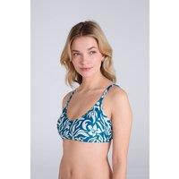Animal Women's 'Skye' Stretchy Chlorine Resistant Comfortable Bralette Bikini Top in Blue | Size: 6