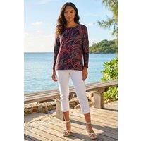 Roman Women's Paisley Print Snit Top | Size: 10